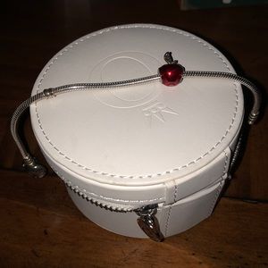 Never Worn Pandora Bracelet, Removable Apple Charm
